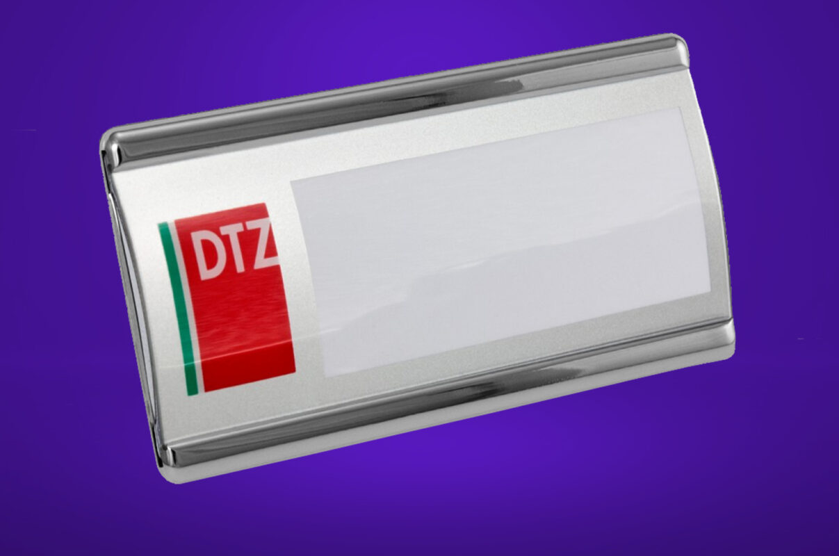 Targhetta portanome personalizzabile in plastica trasparente Xstyle s